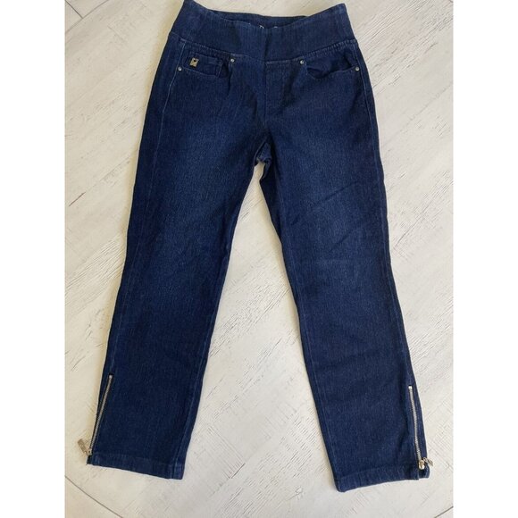 Belle by Kim Gravel Denim - Belle by Kim Gravel Crop Jeans With Zippered Cuff- Dark Blue Women’s Size 26